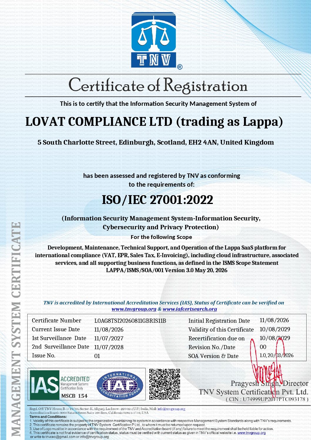 docx_certificateNo-L0AG8TSI20260811GBRIS11B_companyName=lovat_compliance_ltd_(trading_as_lappa)-primary-standard-ISO 27001-1786446256550 About Lappa - Lappa photo 1